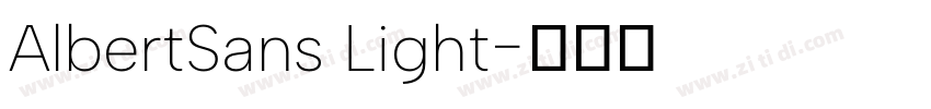 AlbertSans Light字体转换